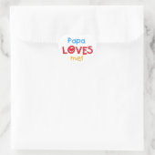 Papa Lieben T - Shirt und Geschenke Herz-Aufkleber (Tasche)