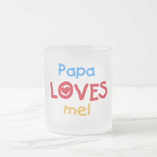 Papa Lieben T - Shirt und Geschenke Mattglastasse (Mittel)