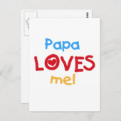 Papa Lieben T - Shirt und Geschenke Postkarte (Vorne/Hinten)