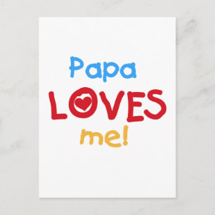 Papa Lieben T - Shirt und Geschenke Postkarte