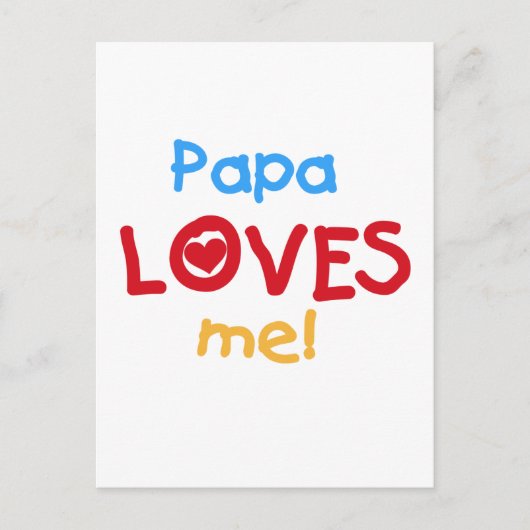 Papa Lieben T - Shirt und Geschenke Postkarte (Vorderseite)
