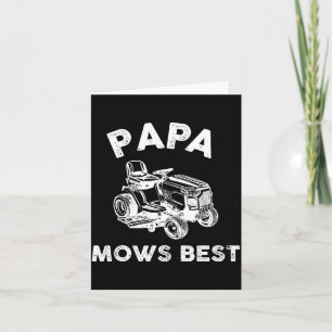 Papa mäht lustigen Rasenmäher Vatertag Opa  Karte