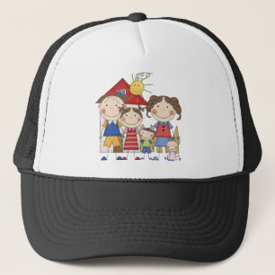 Papa, Mama, große Schwester, mittlerer Bruder, Bab Truckerkappe