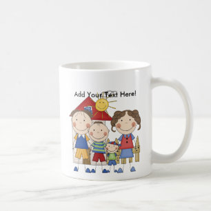 Papa, Mama, großer Bruder, kleiner Bruder Familie Kaffeetasse