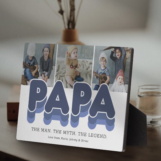 Papa Man Myth Legend Foto Fotoplatte