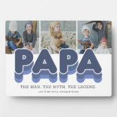 Papa Man Myth Legend Foto Fotoplatte (Vorderseite)