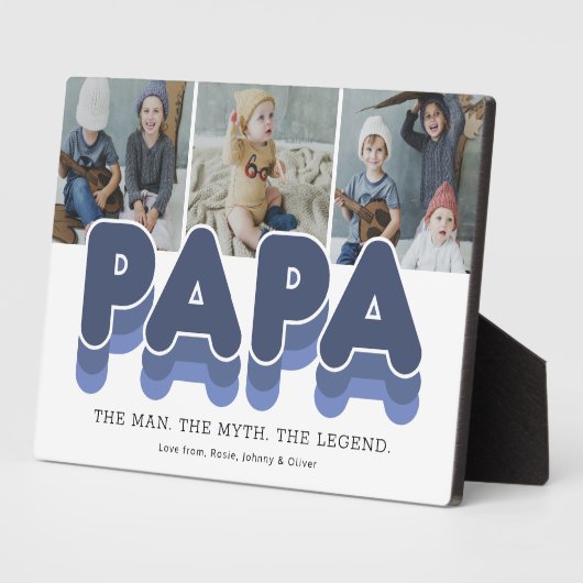 Papa Man Myth Legend Foto Fotoplatte (Seite)