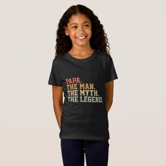 Papa Man Myth Legend für Mens Funny Father Gift T-Shirt (Vorne ganz)