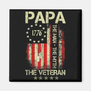Papa Mann Mythos der Veteran - Vatertag Flagge Pap Magnet