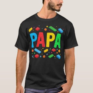 Papa Master Builder Bausteine Blöcke Familie T-Shirt