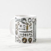 Papa Mechanic Tools 3D Kaffeetasse (Vorderseite Links)