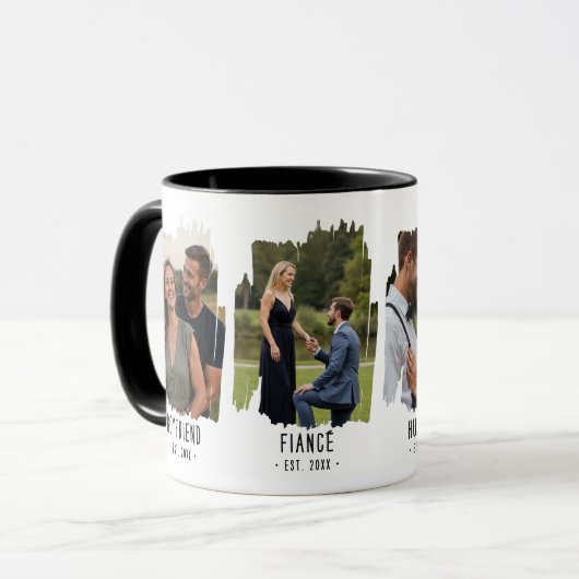 PAPA Meilensteine Fotos & Jahre Geschenkideen Tasse (Vorderseite Links)