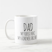 Papa Mein Erster Held Mein Bester Freund Minimalis Kaffeetasse (Links)