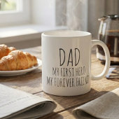 Papa Mein Erster Held Mein Bester Freund Minimalis Kaffeetasse