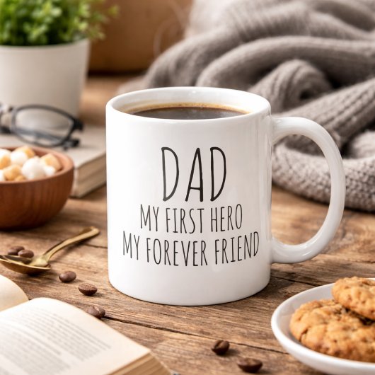 Papa Mein Erster Held Mein Bester Freund Minimalis Kaffeetasse