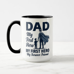 Papa Mein Erster Held Superhelden Vatertag Tasse