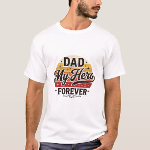 Papa mein Held für immer Retro Vintage Shirt Desig