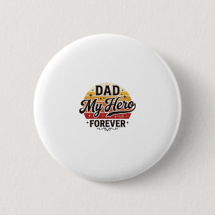 Papa mein Held für immer Retro Vintage-Shirt-Desig Button