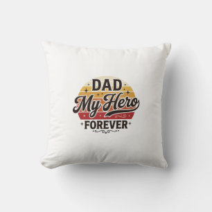 Papa mein Held für immer Retro Vintage-Shirt-Desig Kissen