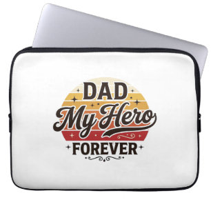 Papa mein Held für immer Retro Vintage Shirt Desig Laptopschutzhülle
