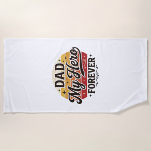 Papa mein Held für immer Retro Vintage Shirt Desig Strandtuch
