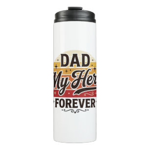 Papa mein Held für immer Retro Vintage Shirt Desig Thermosbecher