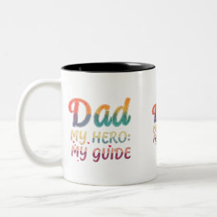 Papa: Mein Held, mein Leitbild – Zweifarben-Tasse Zweifarbige Tasse