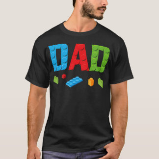 Papa Meister Erbauer Bausteine Blöcke Familie T-Shirt