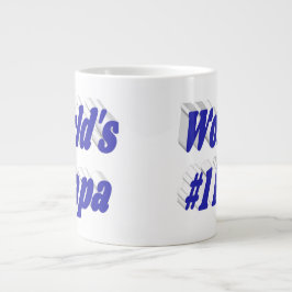 Papa mit blauem Halbtext Jumbo-Tasse