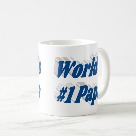 Papa mit blauem Halbtext Kaffeetasse (VorderseiteRechts)