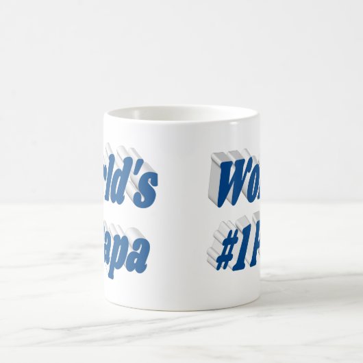 Papa mit blauem Halbtext Kaffeetasse (Mittel)
