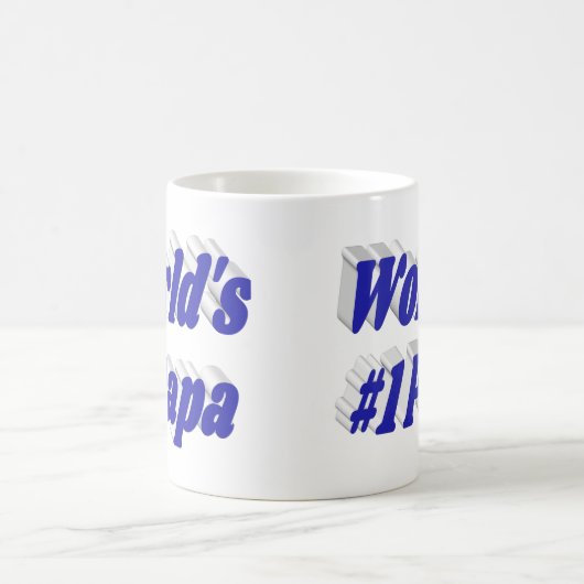 Papa mit blauem Halbtext Kaffeetasse (Mittel)
