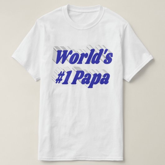 Papa mit blauem T - Shirt (Design vorne)
