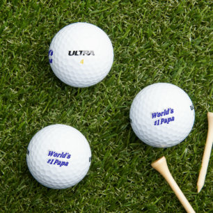 Papa mit blauem Text Golfball