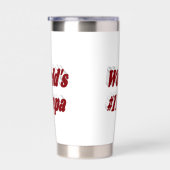 Papa mit bordeauxfarbenem Halbtext Thermobecher (Rechts)