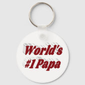 Papa mit bordeauxfarbenem Text Schlüsselanhänger (Vorderseite)