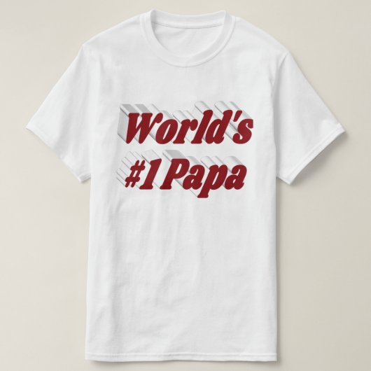 Papa mit bordeauxfarbenem Text T-Shirt (Design vorne)