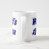 Papa mit dunkelblauem Halbtext Jumbo-Tasse (Rückseite)