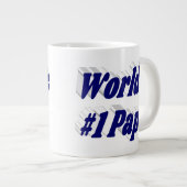 Papa mit dunkelblauem Halbtext Jumbo-Tasse (Vorderseite Rechts)