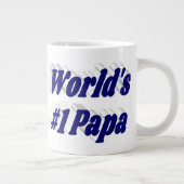 Papa mit dunkelblauem Halbtext Jumbo-Tasse (Rechts)