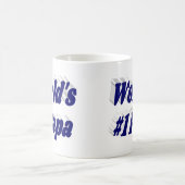 Papa mit dunkelblauem Halbtext Kaffeetasse (Mittel)