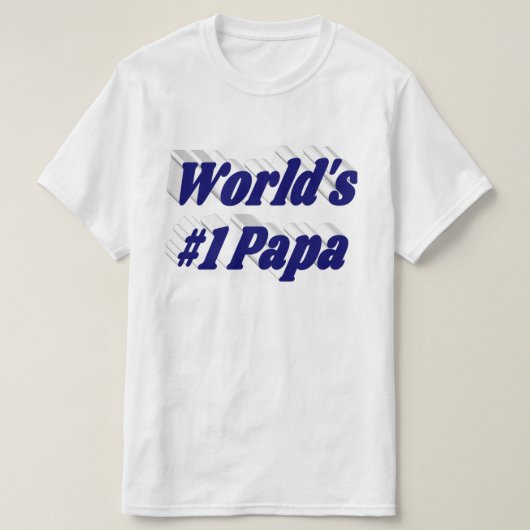 Papa mit dunkelblauem T - Shirt (Design vorne)