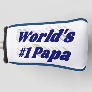 Papa mit dunkelblauem Text-Kopfdeckel Golf Headcover