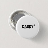 Papa mit individuellem Kindernamen Button (Vorne & Hinten)