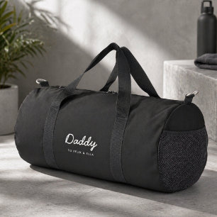 Papa Moderne Kinder Namen Schwarz Duffle Bag
