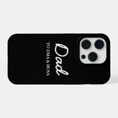 Papa Moderne Kindernamen Vatertag Schwarz iPhone Hülle (Rückseite (Horizontal))