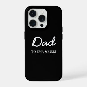 Papa Moderne Kindernamen Vatertag Schwarz iPhone 15 Pro Hülle
