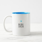Papa | Moderne Vater - Herzfarbe Zweifarbige Tasse (Links)