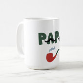 Papa mustache father day white  kaffeetasse (Vorderseite Links)