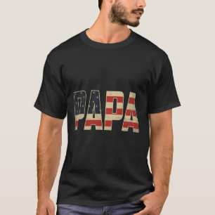 Papa mutige patriotische amerikanische Flagge Vate T-Shirt